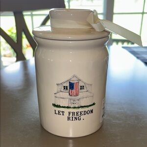 Rae Dunn Let Freedom Ring Canister